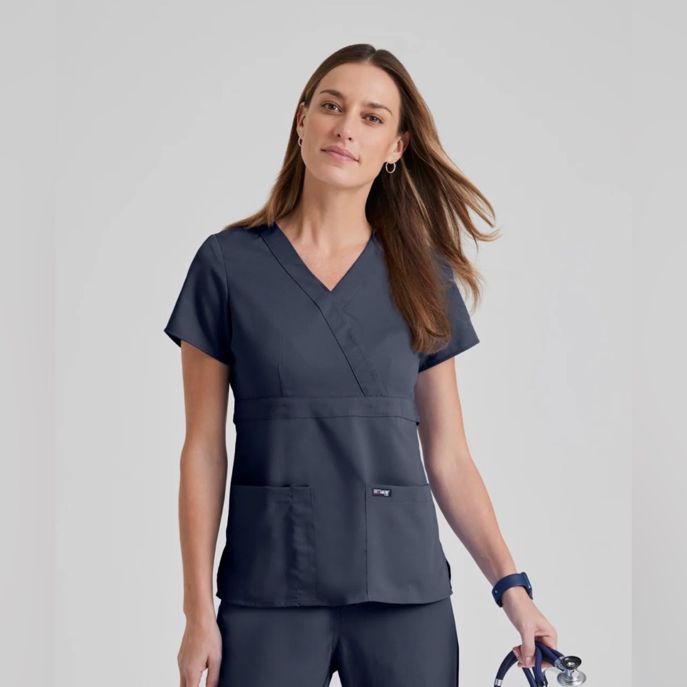 Greys Anatomy Technical Collection Steel Gray Scrub Set